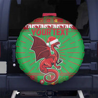 Personalized Wales Nadolig Llawen Spare Tire Cover Welsh Dragon Mascot - Merry Xmas - Wonder Print Shop