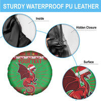Personalized Wales Nadolig Llawen Spare Tire Cover Welsh Dragon Mascot - Merry Xmas - Wonder Print Shop