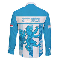 Personalized Luxembourg Family Matching Long Sleeve Bodycon Dress and Hawaiian Shirt Roude Leiw Grunge Style - Wonder Print Shop