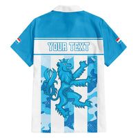 Personalized Luxembourg Family Matching Off The Shoulder Long Sleeve Dress and Hawaiian Shirt Roude Leiw Grunge Style - Wonder Print Shop