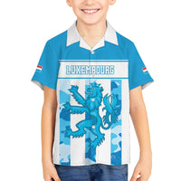 Personalized Luxembourg Family Matching Off The Shoulder Long Sleeve Dress and Hawaiian Shirt Roude Leiw Grunge Style - Wonder Print Shop