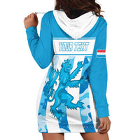 Personalized Luxembourg Hoodie Dress Roude Leiw Grunge Style - Wonder Print Shop