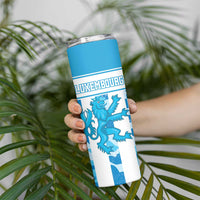 Personalized Luxembourg Skinny Tumbler Roude Leiw Grunge Style - Wonder Print Shop