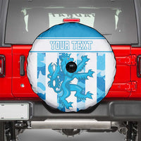 Personalized Luxembourg Spare Tire Cover Roude Leiw Grunge Style - Wonder Print Shop