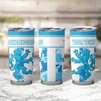 Personalized Luxembourg Tumbler Cup Roude Leiw Grunge Style - Wonder Print Shop