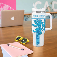 Personalized Luxembourg Tumbler With Handle Roude Leiw Grunge Style - Wonder Print Shop