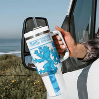 Personalized Luxembourg Tumbler With Handle Roude Leiw Grunge Style - Wonder Print Shop