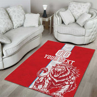 Custom Luxembourg Football Area Rug Les Lions Rouges - Wonder Print Shop