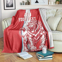 Custom Luxembourg Football Blanket Les Lions Rouges