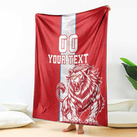Custom Luxembourg Football Blanket Les Lions Rouges