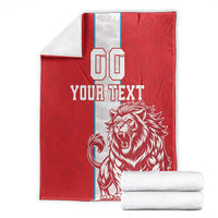 Custom Luxembourg Football Blanket Les Lions Rouges