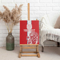 Custom Luxembourg Football Canvas Wall Art Les Lions Rouges - Wonder Print Shop