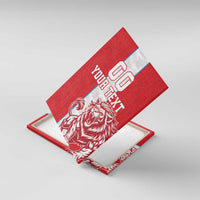 Custom Luxembourg Football Canvas Wall Art Les Lions Rouges - Wonder Print Shop