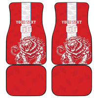 Custom Luxembourg Football Car Mats Les Lions Rouges - Wonder Print Shop