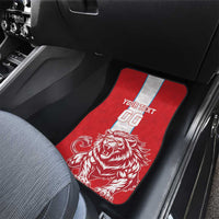Custom Luxembourg Football Car Mats Les Lions Rouges - Wonder Print Shop