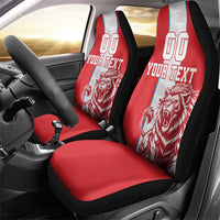 Custom Luxembourg Football Car Seat Cover Les Lions Rouges - Wonder Print Shop