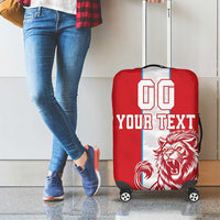 Custom Luxembourg Football Luggage Cover Les Lions Rouges - Wonder Print Shop