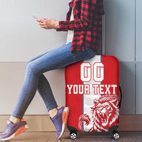 Custom Luxembourg Football Luggage Cover Les Lions Rouges - Wonder Print Shop
