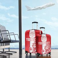 Custom Luxembourg Football Luggage Cover Les Lions Rouges - Wonder Print Shop