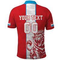 Custom Luxembourg Football Polo Shirt Les Lions Rouges - Wonder Print Shop