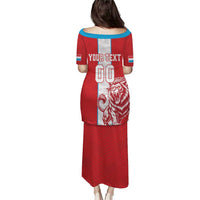 Custom Luxembourg Football Puletasi Les Lions Rouges - Wonder Print Shop