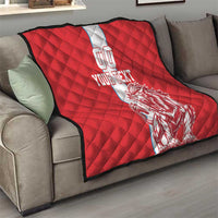 Custom Luxembourg Football Quilt Les Lions Rouges - Wonder Print Shop