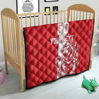 Custom Luxembourg Football Quilt Les Lions Rouges - Wonder Print Shop