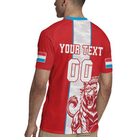 Custom Luxembourg Football Rugby Jersey Les Lions Rouges - Wonder Print Shop