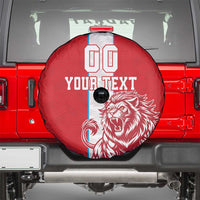 Custom Luxembourg Football Spare Tire Cover Les Lions Rouges - Wonder Print Shop