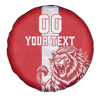 Custom Luxembourg Football Spare Tire Cover Les Lions Rouges - Wonder Print Shop