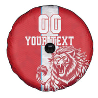 Custom Luxembourg Football Spare Tire Cover Les Lions Rouges - Wonder Print Shop