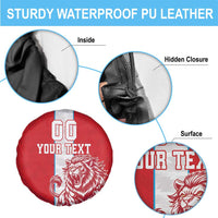 Custom Luxembourg Football Spare Tire Cover Les Lions Rouges - Wonder Print Shop