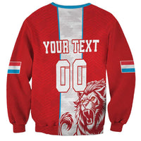 Custom Luxembourg Football Sweatshirt Les Lions Rouges - Wonder Print Shop