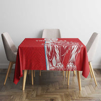 Custom Luxembourg Football Tablecloth Les Lions Rouges - Wonder Print Shop