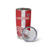 Custom Luxembourg Football Tumbler Cup Les Lions Rouges - Wonder Print Shop