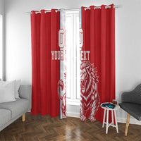 Custom Luxembourg Football Window Curtain Les Lions Rouges - Wonder Print Shop
