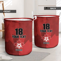 Canada Soccer Maple Leaf Custom Laundry Basket Sporty Style - Wonder Print Shop