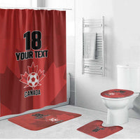 Canada Soccer Maple Leaf Custom Bathroom Set Sporty Style - Wonder Print Shop