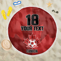 Canada Soccer Maple Leaf Custom Beach Blanket Sporty Style - Wonder Print Shop