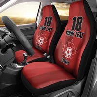 Canada Soccer Maple Leaf Custom Car Seat Cover Sporty Style - Wonder Print Shop