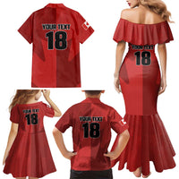 Canada Soccer Maple Leaf Custom Family Matching Mermaid Dress and Hawaiian Shirt Sporty Style - Wonder Print Shop