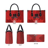 Canada Soccer Maple Leaf Custom Leather Bag Sporty Style - Wonder Print Shop