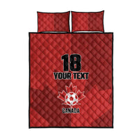 Canada Soccer Maple Leaf Custom Quilt Bed Set Sporty Style - Wonder Print Shop