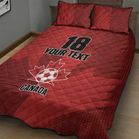 Canada Soccer Maple Leaf Custom Quilt Bed Set Sporty Style - Wonder Print Shop