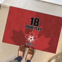Canada Soccer Maple Leaf Custom Rubber Doormat Sporty Style - Wonder Print Shop