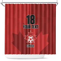 Canada Soccer Maple Leaf Custom Shower Curtain Sporty Style - Wonder Print Shop