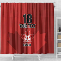Canada Soccer Maple Leaf Custom Shower Curtain Sporty Style - Wonder Print Shop