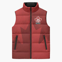 Canada Soccer Maple Leaf Custom Sleeveless Puffer Jacket Sporty Style - Wonder Print Shop
