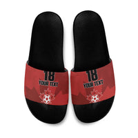 Canada Soccer Maple Leaf Custom Slide Sandals Sporty Style - Wonder Print Shop