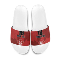 Canada Soccer Maple Leaf Custom Slide Sandals Sporty Style - Wonder Print Shop